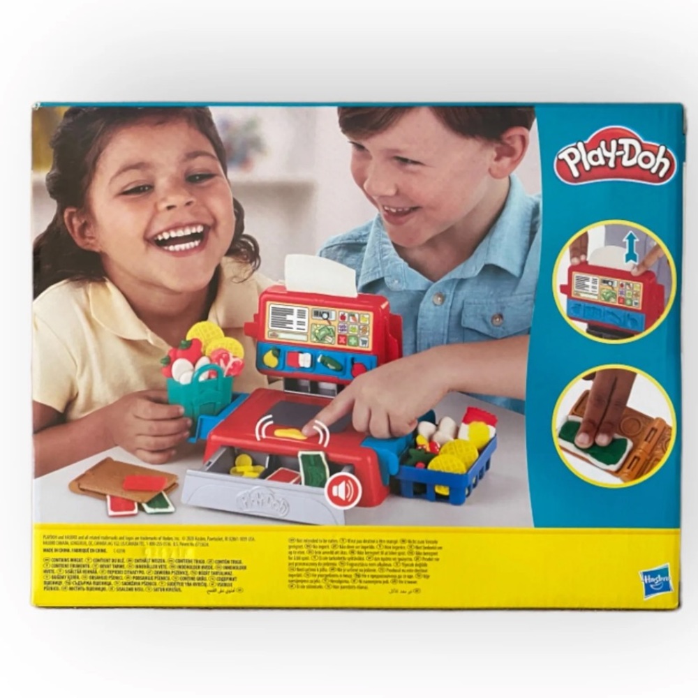 Play-Doh Cash Register Kids Pretend Play Toy 4 Play-Doh Colors NEW - Picture 2 of 3